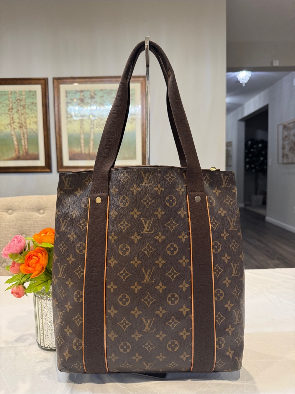 Authentic Louis Vuitton Monogram Canvas Cabas Beaubourg Tote Bag - Picture 2 of 14
